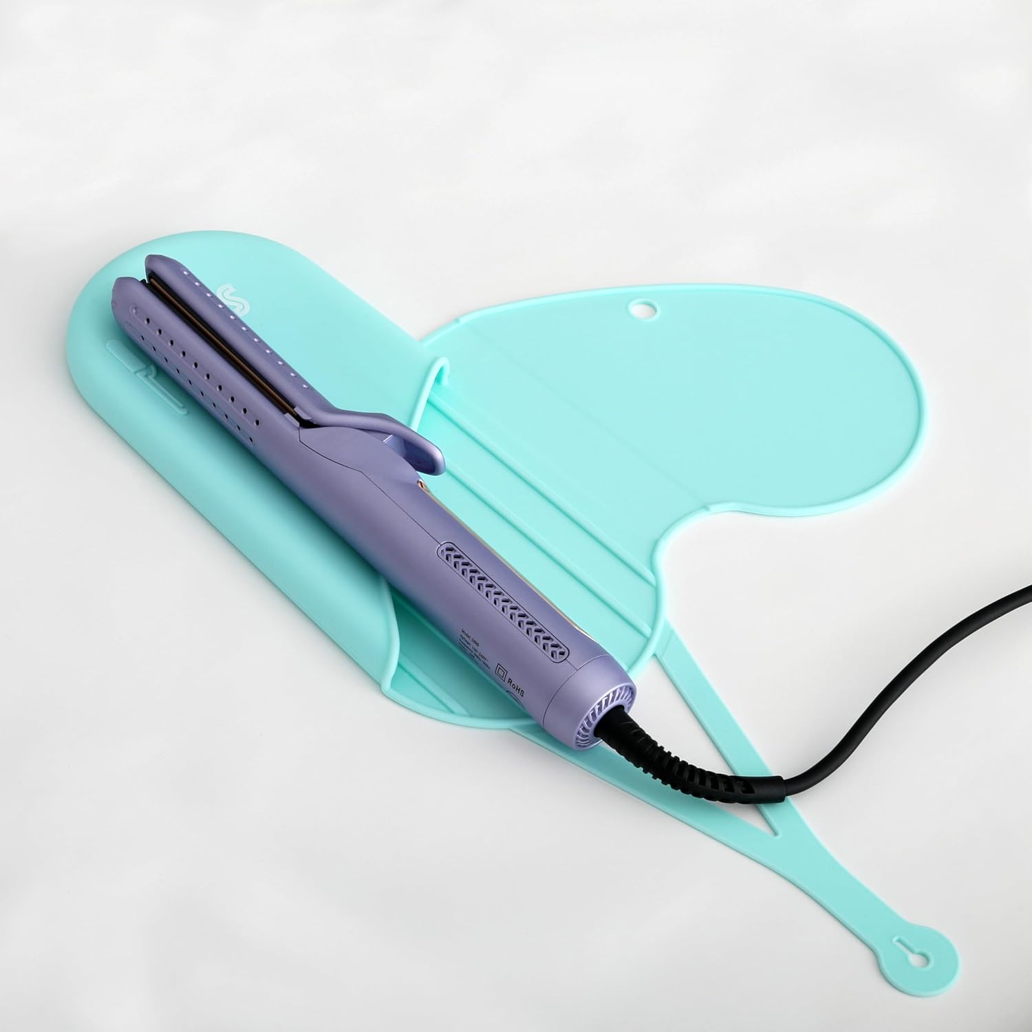 Heat Resistant Mat & Travel Pouch for Hair Straightener, Curling Iron, Flat Iron