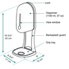 All-Weather Automatic Hand Sanitizer & Soap Dispenser. Rain, Snow & Waterproof, Outdoor/Indoor, Wall Mounted